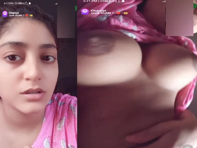 Cute Pakistani sex chat girl round boobs show